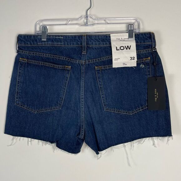Rag & Bone Dre Low Rise Jean Shorts Size 32 NEW 3.5" Inseam Button Fly Raw Hem - Picture 5 of 9